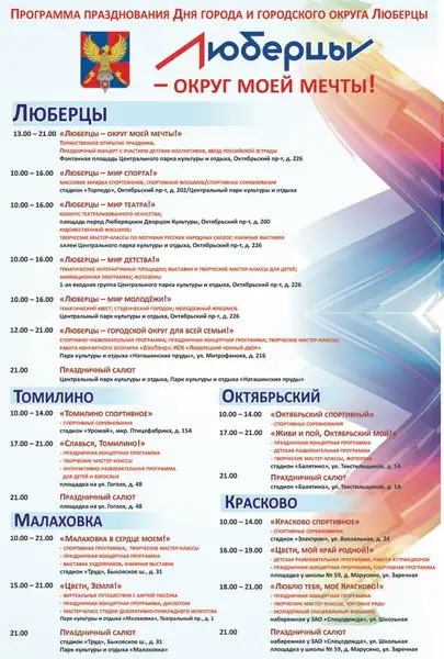 День города и городского округа Люберцы — Фестивали и ярмарки, Люберцы