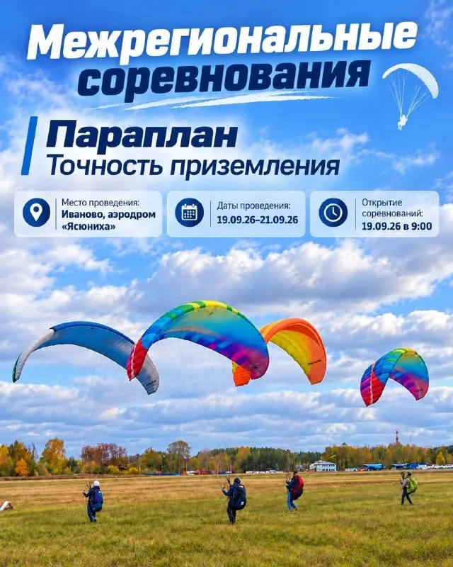 Межрегиональные соревнования по спорту сверхлёгкой авиации — Спорт и активный отдых, Иваново
