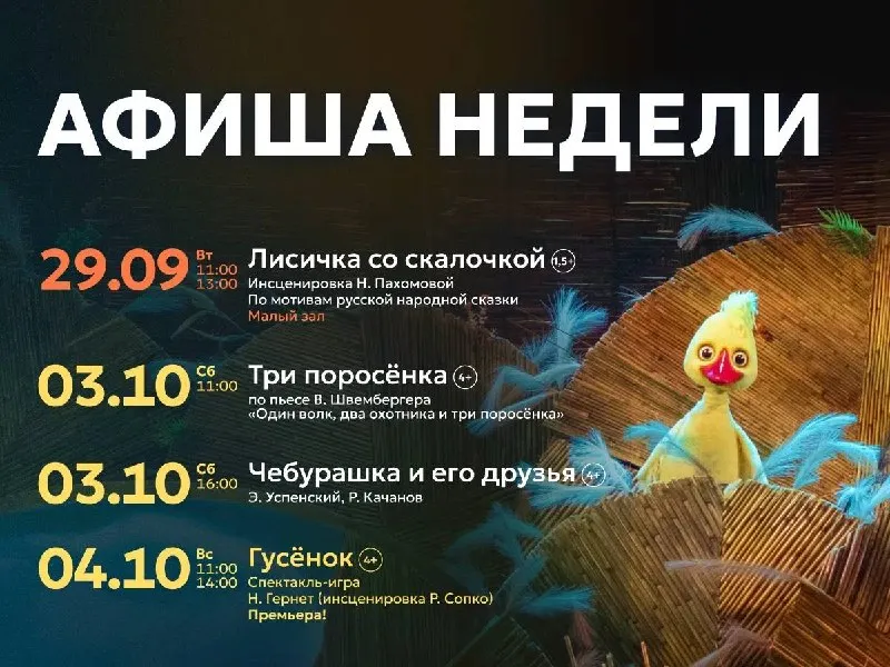 Детский спектакль «Лисичка со скалочкой» — Детям, Саратов