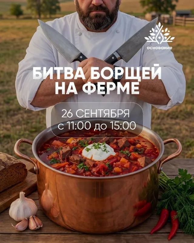 Гастрономическое шоу «Битва борщей» на ферме «Основание» — Фестивали и ярмарки, Тольятти