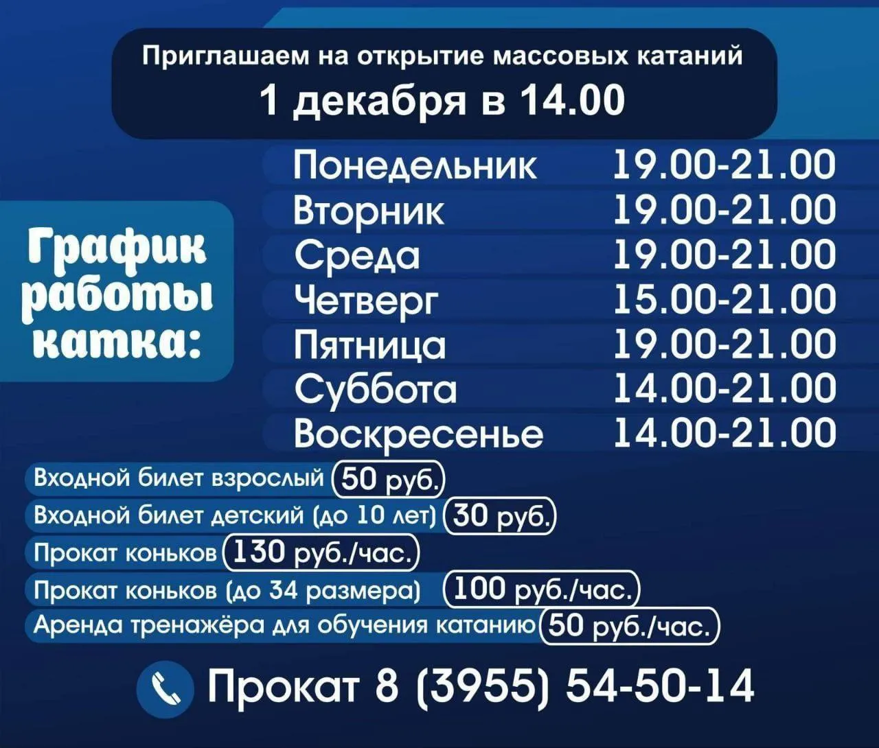 Вечерний сеанс массового катания на коньках — Спорт и активный отдых, Ангарск