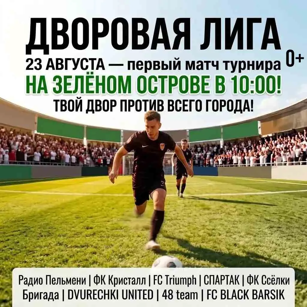 Матч дворовой лиги по футболу — Спорт и активный отдых, Липецк