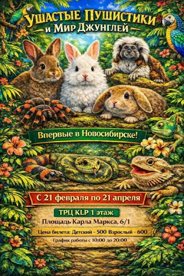 Выставки «Ушастые пушистики» и «Мир джунглей» — Выставки, Прокопьевск