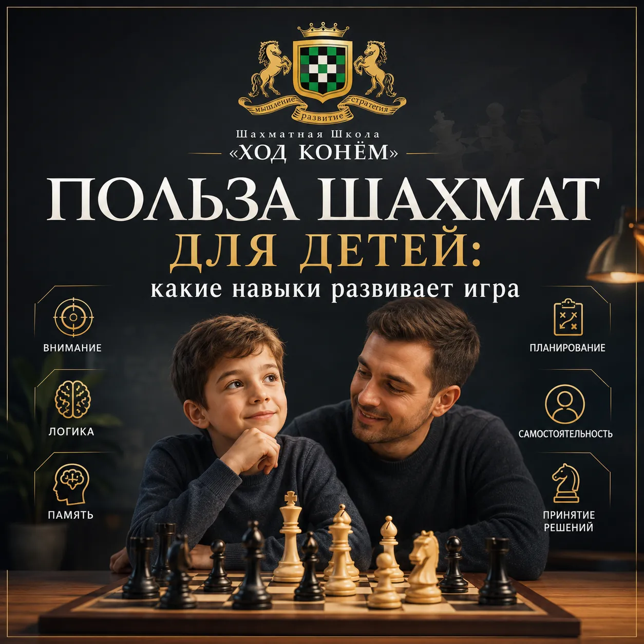 Занятие интеллектуального кружка по шахматам «Ход конём» — Квесты и игры, Балашиха